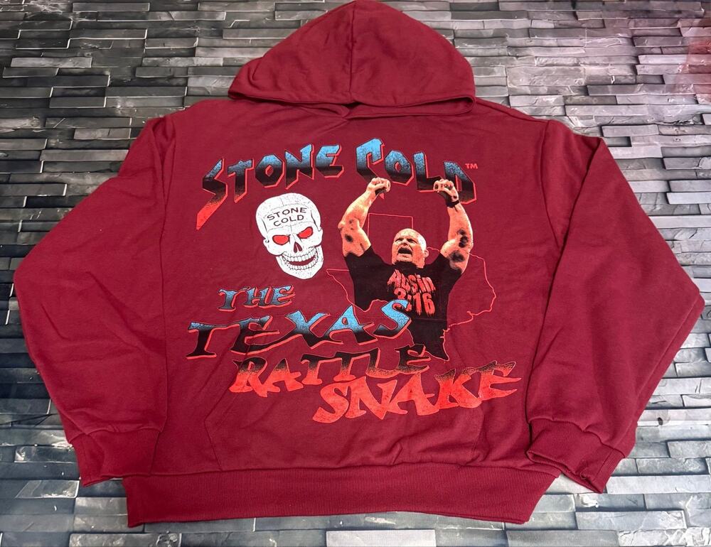 CVLA WWE STONE COLD STEVE AUSTIN HOODIE W/ BACK HIT